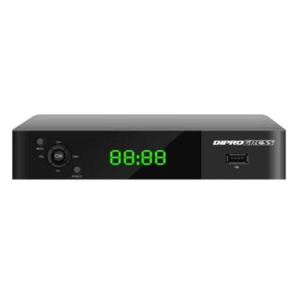 Diprogress dpt207hd decoder dvb-t2 hevc 10 bit con due telecomandi 2 in 1