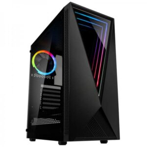 Kolink void case mid-tower rgb gaming con pannello laterale in vetro temperato nero