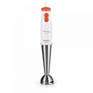 Ariete 881 pimmy 200 frullatore ad immersione 200 watt, gambo staccabile in acciaio inox bianco/arancio e acciaio inox