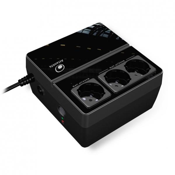 Atlantis onepower 700, ups offline 700va-300w, 3 prese schuko, 1 batteria 12v 4.5ah
