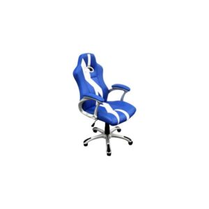 Atlantis land triton k51 sedia da gaming per pc seduta imbottita blu-bianco