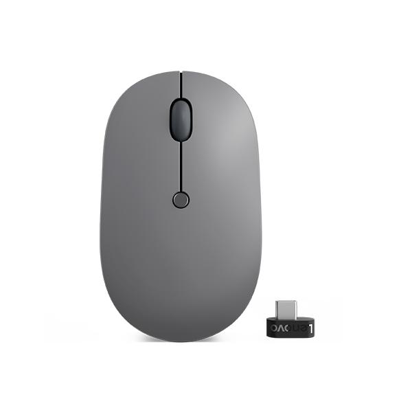 Lenovo go mouse wireless usb-c 2.400 dpi 4 tasti grigio