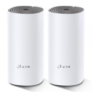 Tp-link deco e4 wifi mesh dual band ac1200 2 porte ethernet 100mbps modalitÀ router e access point parental control 2 pezzi bianco