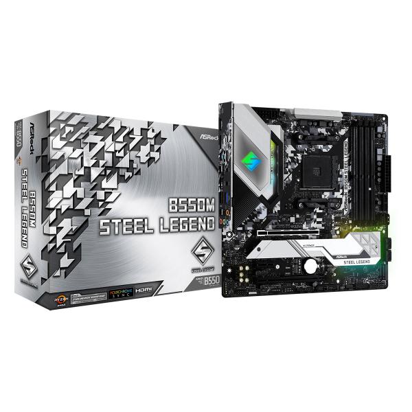 Asrock b550m steel legend presa am4 micro atx amd b550