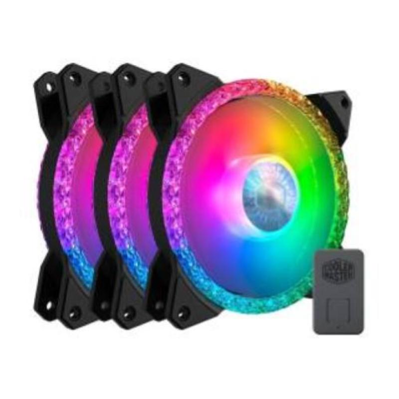 Cooler master masterfan mf120 prismatic argb 120mm pwm triple fan