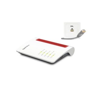 Avm fritz!box 7530 ax router wireless gigabit ethernet dual-band 2.4ghz-5ghz rosso-bianco