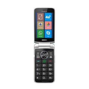 Brondi boss 4g telefono cellulare maxi display tastiera fisica retroilluminata dual sim li-ion 1500mah flip attivo verde