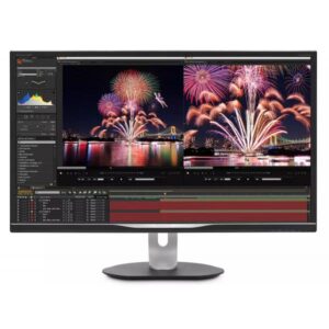Philips 328p6aubreb usb-c docking station monitor 32``, 2560 x 1440, led ips, hdr 400, adobe rgb 99%, pivot, inclinabile, 10 bit, audio integrato, hdmi, display port, vga, usb, rj45, vesa, nero