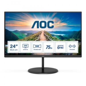 Aoc monitor 23.8`` led ips q24v4ea 2560 x 1440 2k tempo di risposta 4 ms