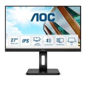 Aoc monitor 27`` led ips q27p2q 2560x1440 quad hd tempo di risposta 4 ms