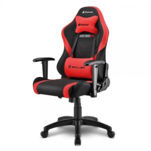 Sharkoon skiller sgs2 junior sedia gaming kids in tessuto braccioli e schienale regolabili rosso