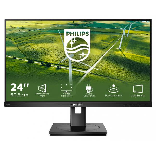 Philips monitor 23.8`` led ips 242b1g - 00 1920x1080 full hd tempo di risposta 4 ms