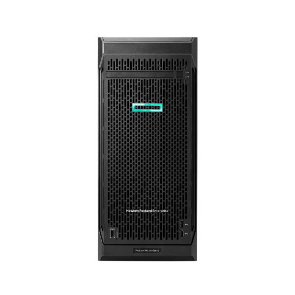 Hp proliant ml110 gen10 server tower 4.5u xeon silver 4210r 2.4ghz ram 16gb-8 bay hdd sat/sas hot plug 2.5 no s.o. black (p21449-421)