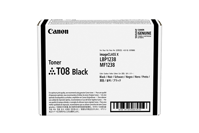 Canon t08 toner nero 11.000pp x i-sensys x 1238p 1238pr 1238i 1238if