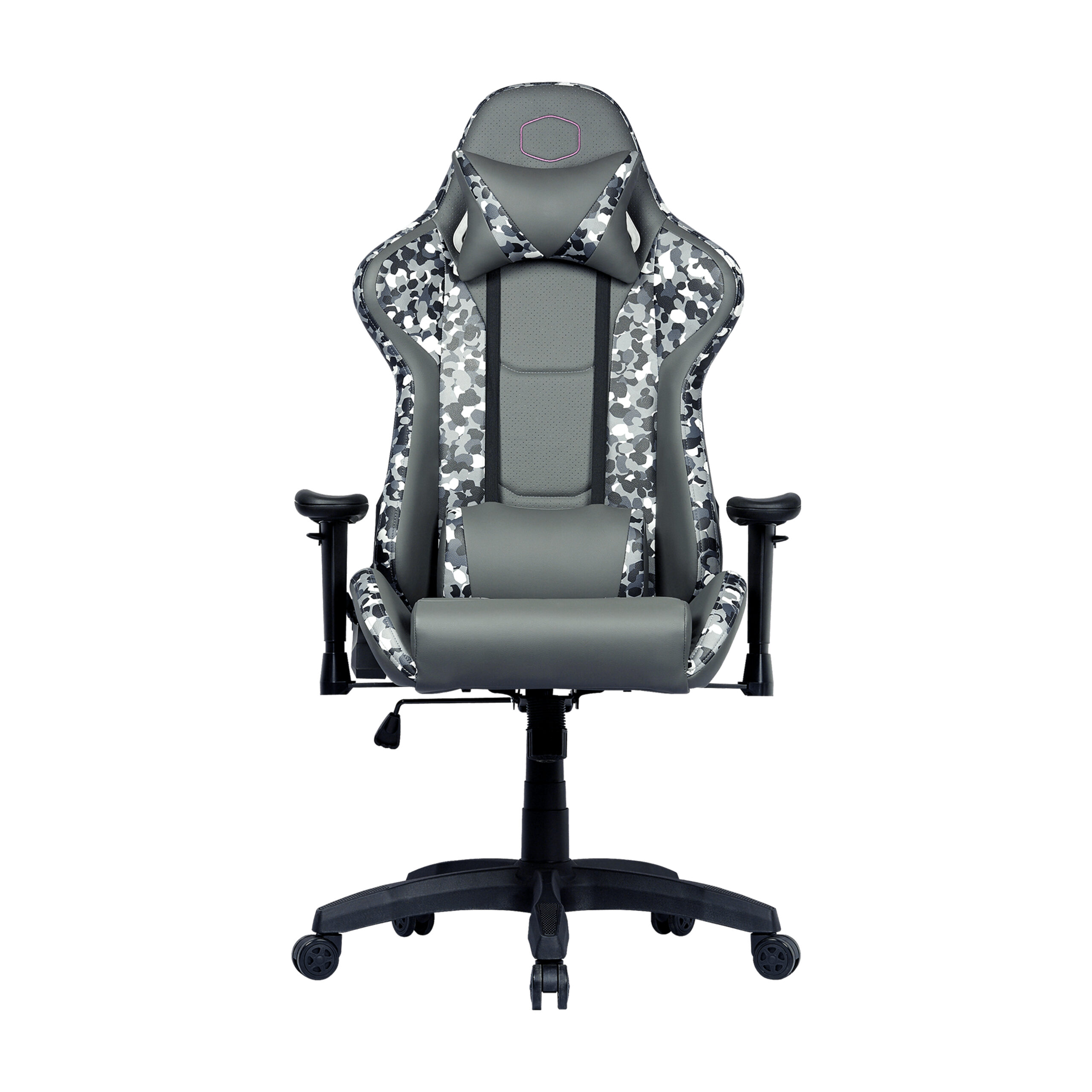 Cooler master r1s gaming caliber camo poltrona da gaming ergonomica regolabile imbottita nero grigio bianco