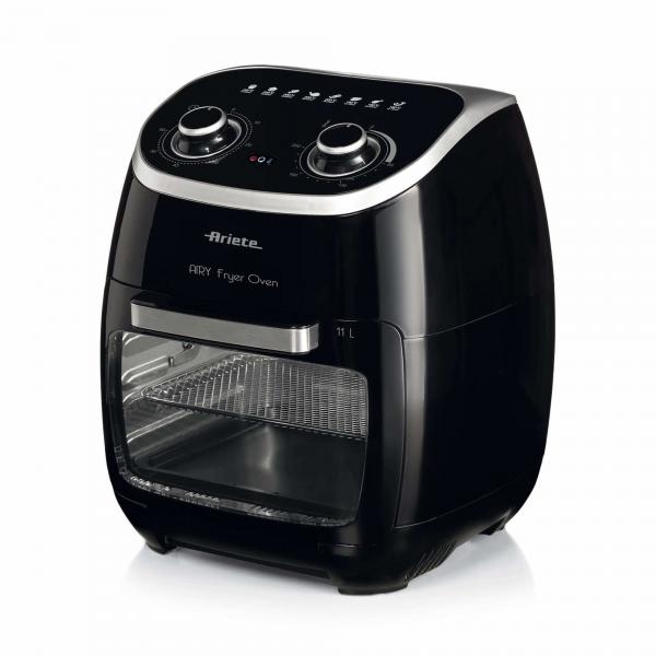 Ariete 4619 friggitrice ad aria forno elettrico 2000 w capacita` 11 litri 3 griglie cestello girevole e girarrosto luce interna