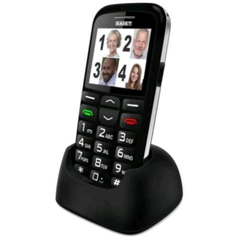 Saiet magnum due 2.2 easy phone tasti grandi tasto sos radio bluetooth italia black