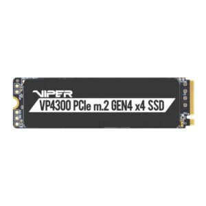 Patriot viper vpn4300 ssd m.2 1.000 gb nvme pci-e x4 gen4 velocitÀ lettura e scrittura sequenziale fino a 7400 mb/s e 5500 mb/s