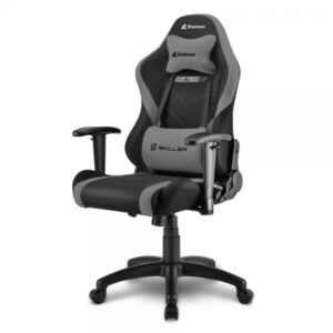 Sharkoon skiller sgs2 junior sedia gaming kids in tessuto braccioli e schienale regolabili grigio