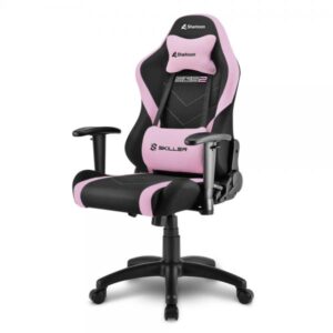 Sharkoon skiller sgs2 jr sedia per gaming per bambini universale seduta imbottita colore nero rosa