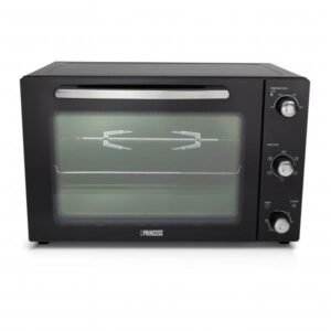 Princess 112761 deluxe forno a convezione ventilato 2000w 55 lt 5 impostazioni con girarrosto nero
