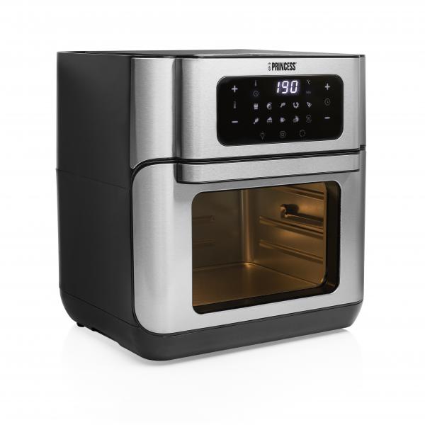 Princess 182065 friggitrice ad aria capacita` 10 litri potenza 1500 watt pannello di controllo digitale 3 ripiani scocca in acciaio inox