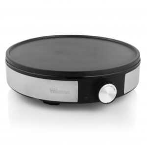 Tristar bp-2638 crepe maker piastra per crepe 1.200 w superfice diametro 30cm termostato regolabile silver nero