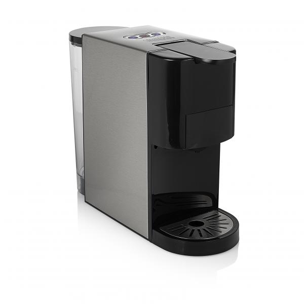 Princess 249450 macchina da caffe` multi capsule compatibile con caffe` macinato capsule dolce gusto e nespresso capacita` 0,8 litri pressione 19 bar acciaio inox