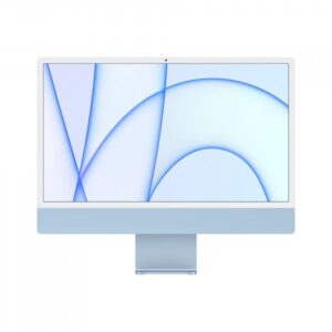 Apple imac 2021 24 retina 4.5k chip m1 gpu 8-core ram 8gb-ssd 256gb-macos big sur italia blu (mgpk3t/a)