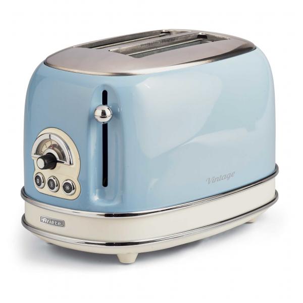 Ariete 155 vintage tostapane verticale doppia fessura 810w colore azzurro