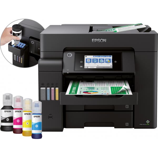 Epson ecotank et-5800 stampante multifunzione ink jet a4 wi-fi fax usb 2.0 lan 32 ppm 4800 x 2400 dpi