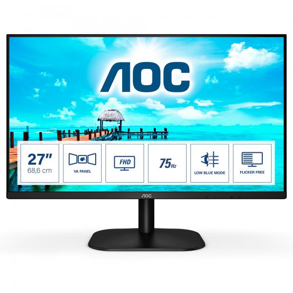 Aoc monitor 27`` led va 27b2dm 1920 x1080 full hd tempo di risposta 4 ms