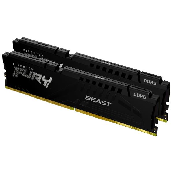 Kingston fury beast ddr5 32gb (2x16gb) 5200mhz cl40 dimm memoria gaming kit per computer fissi kit da 2
