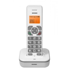 Brondi bravo star cordless ampio display 50 memorie id chiamante vivavoce bianco-grigio