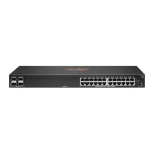 Hpe aruba 6100 24g 4sfp+ switch gestito l3 24 x 10/100/1000 + 4 x 1 gigabit / 10 gigabit sfp+ montabile su rack