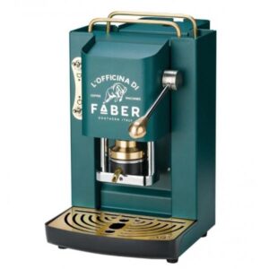 Faber pro deluxe macchina da caffe` a cialde 44mm british green ottone