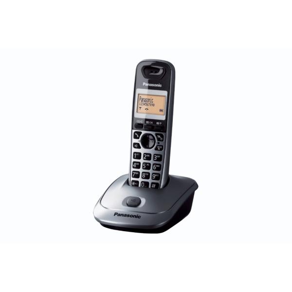 Panasonic kx-tg2511jt cordless dect-gap display 1,4`` vivavoce id chiamante rubrica grigio