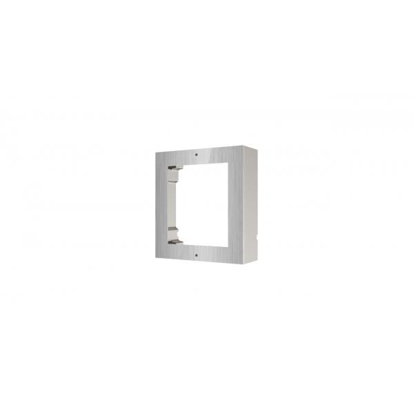Hikvision cornice 1 modulo. contiene cornice e scatola da parete per posto esterno silver in alluminio - ds-kd-acw1/s