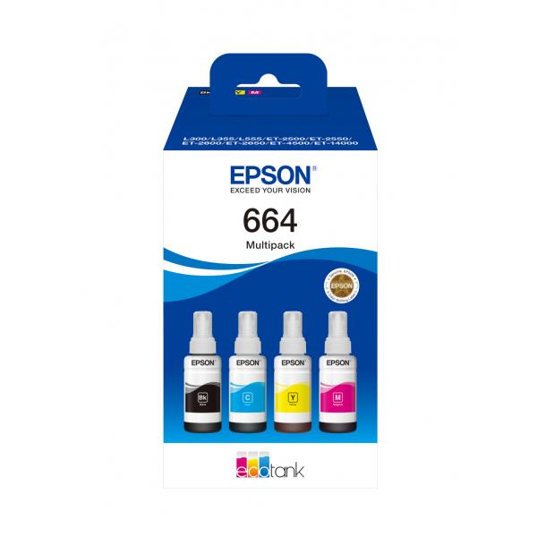 Epson 664 cmjn bottiglia ecotank 4-colour multipack inchiostri originali dye a 4 colori