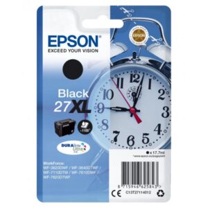 Epson 27xl 17.7 ml misura xl nero originale cartuccia dinchiostro per workforce wf-3620dwf stickers, wf-3640dtwf, wf-7110dtw, wf-7610dwf, wf-7620, wf-7620dtwf
