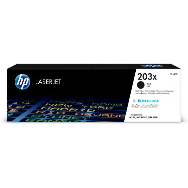 Hp 203x cf540x cartuccia toner originale, da 3200 pagine, ad elevata capacita`, compatibile con le stampanti hp color laserjet pro mfp serie m250 e m280, nero