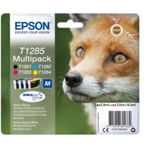 Epson multipack t128 nero magenta ciano giallo tg.m volpe