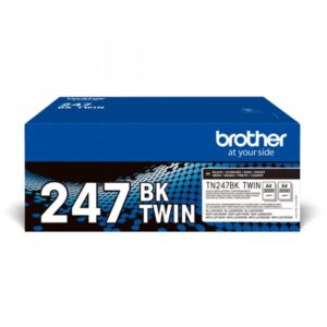 Brother tn-247bktwin toner 2 pezzi originale nero