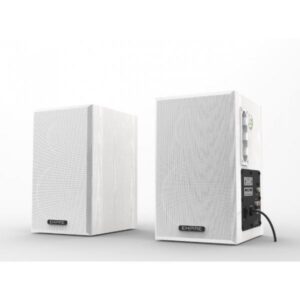 Empire eco100 plus casse amplificate 2.0 100w woofer da 4 bass reflex + tweeter 1 2 x rca con tecnologia risparmio energetico white