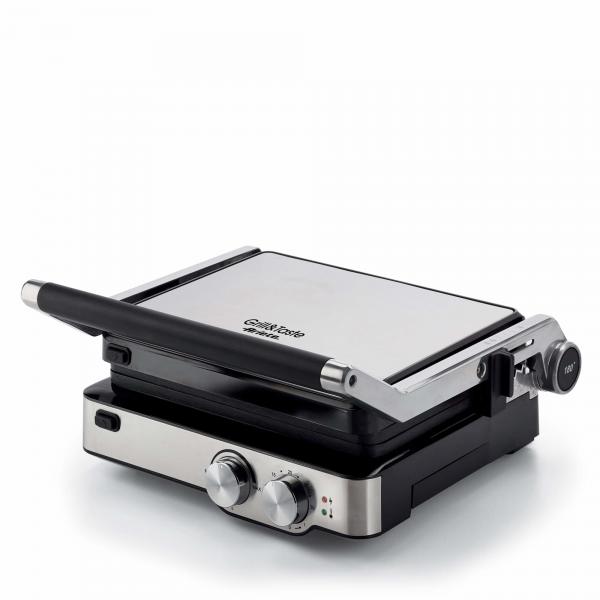 Ariete grill & taste bistecchiera elettrica doppia piastra antiaderente piastre removibili 2.000 acciaio