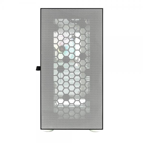 Noua fobia l8 bianco case micro atx per pc gaming mini tower 0.60mm spcc ventola white rgb rainbow frontale mesh and pannello laterale in vetro temperato chiusura magnetica (axpxl: 405x380x210 mm)