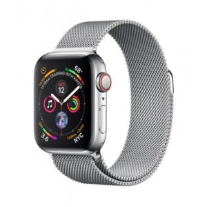 Apple watch serie 4 gps + cellular cassa 40mm acciaio con cinturino loop mglia milanese silver