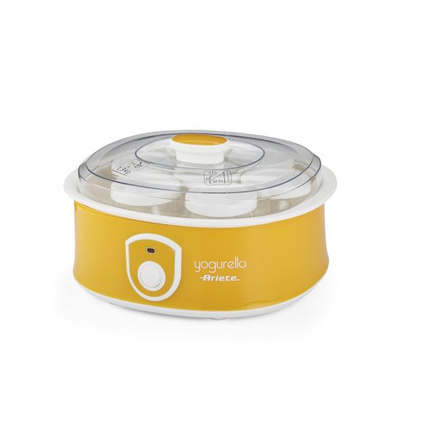 Ariete 617 yogurella yogurtiera elettrica con 7 vasetti in vetro 1,3kg 20w bianco-giallo