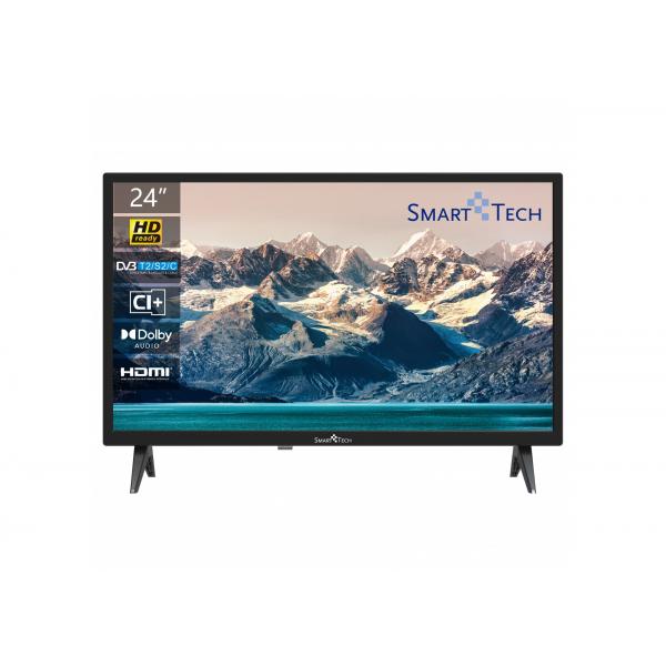 Smart tech tv led 24hn10t2 24 pollici hd hotel mode dolby audio dvb-t2-c-s2 h.265