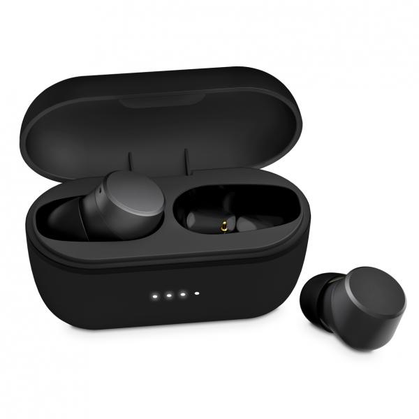 Atlantis auricolare smartix tws t2 custodia con funzione di ricarica include battery bank da 700mah nero